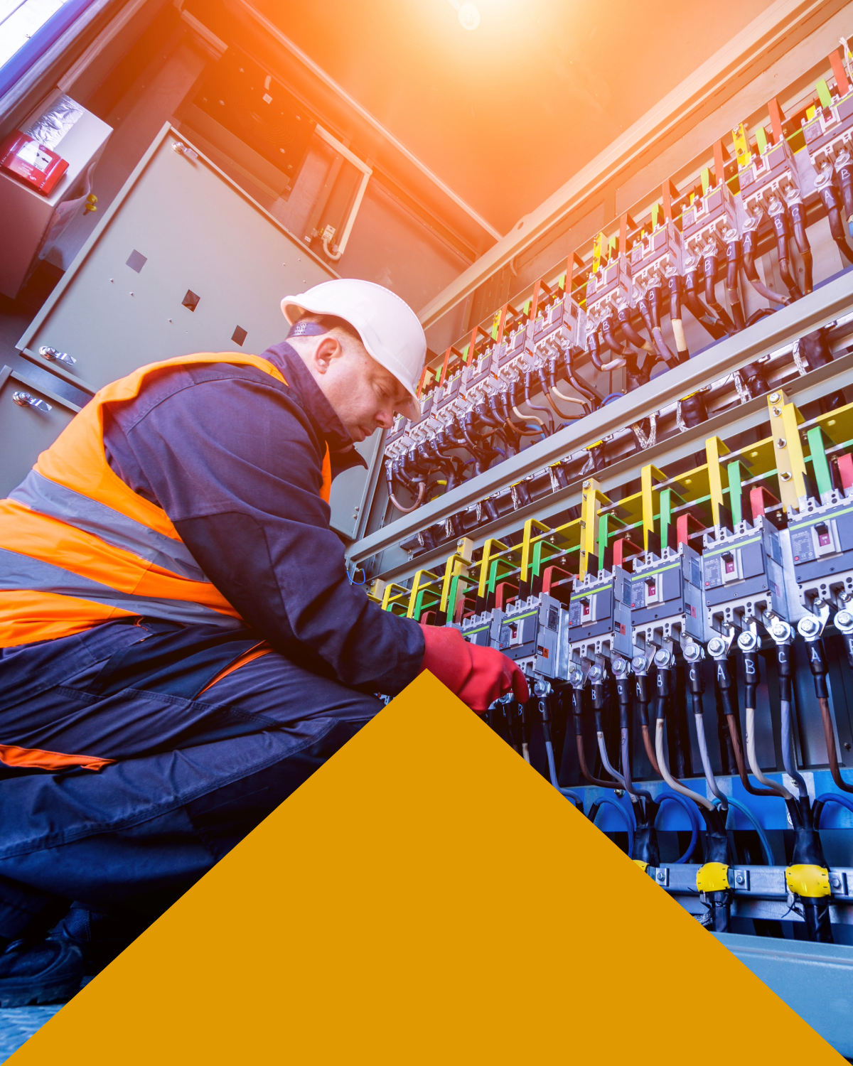 electrical fitter working 