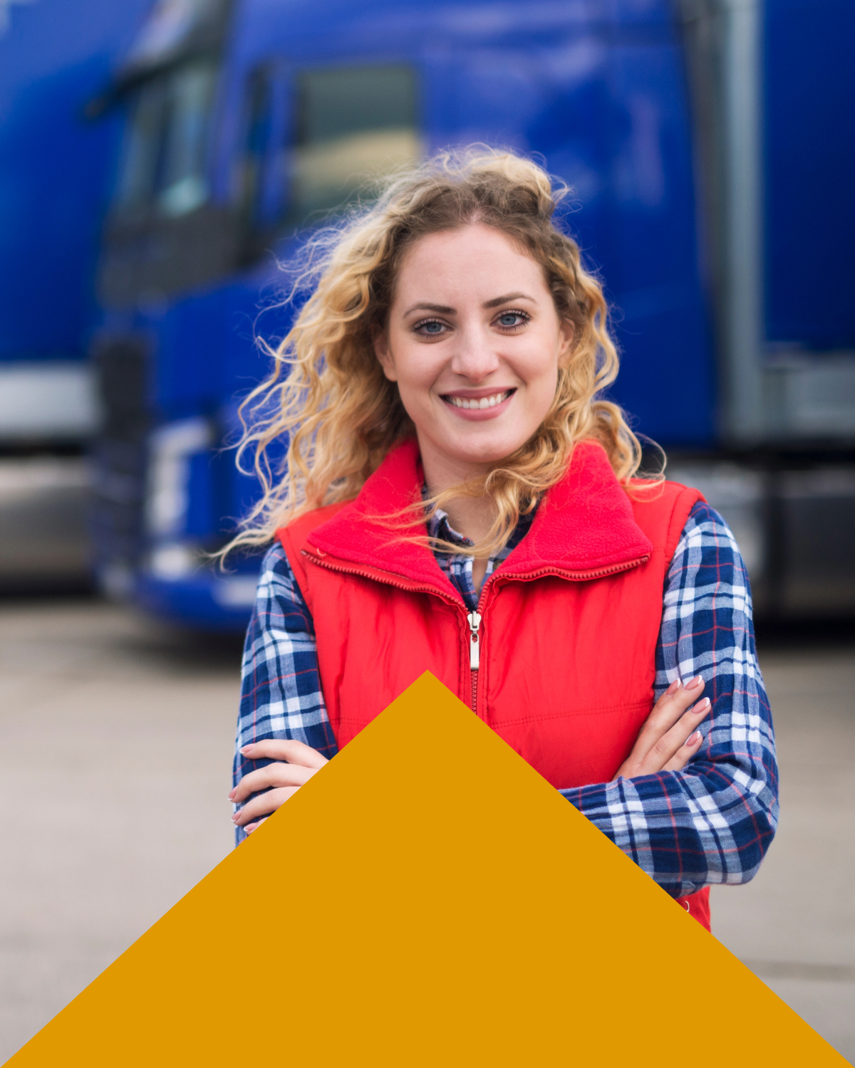 lorry driver smiling