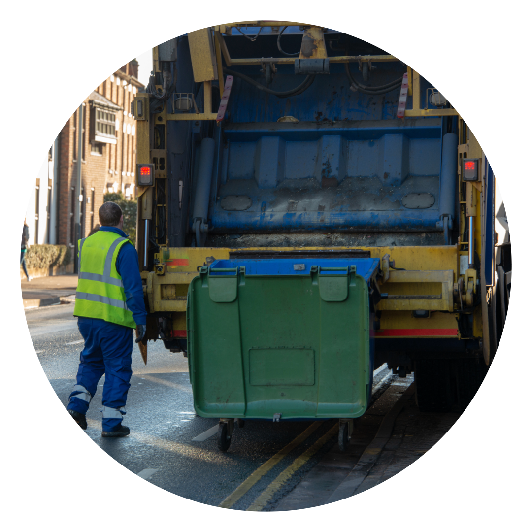 Bin Lorry with bin men 