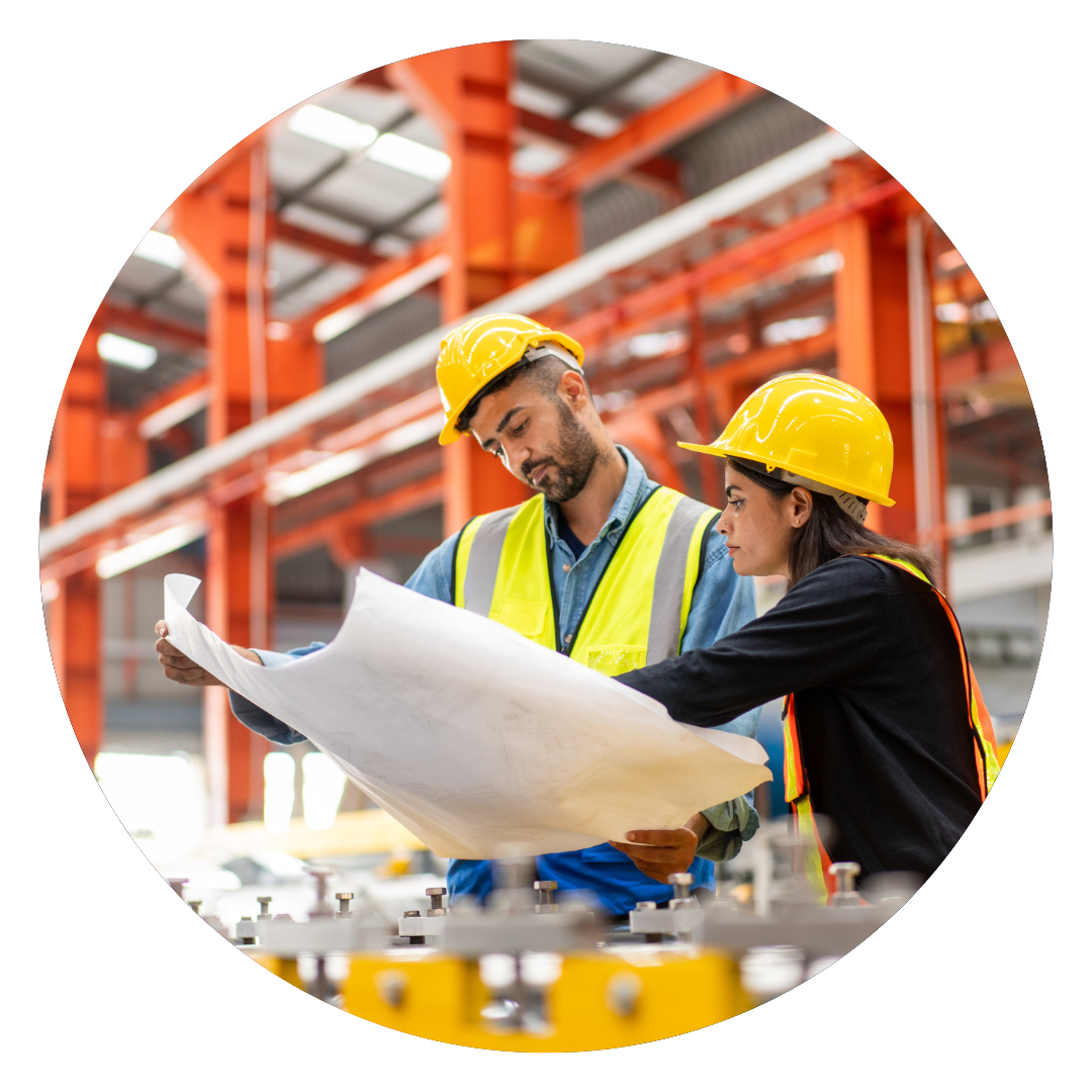 production engineers in a factory