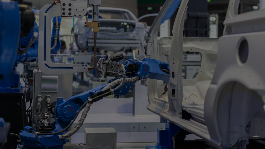 Automated production line in a UK factory